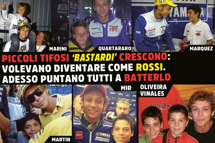 Foto-foto Rossi bersama para pebalap MotoGP ketika masih anak-anak