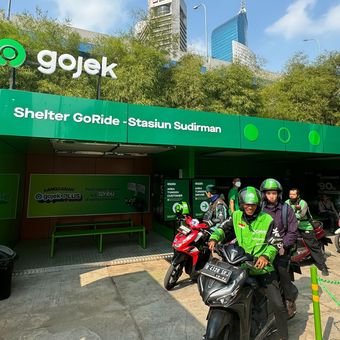 Ilustrasi driver Gojek. 