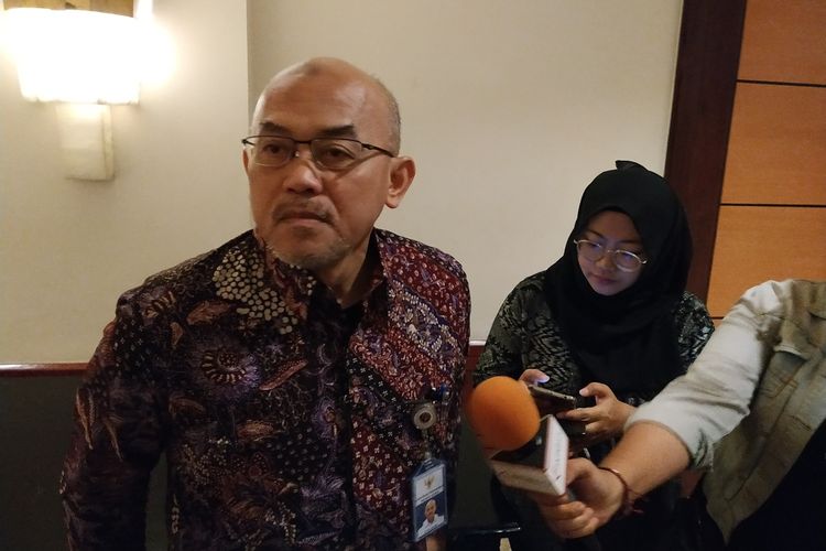 Sekretaris Jenderal Kementerian Perhubungan (Kemenhub) Djoko Sasono memberikan keterangan kepada awak media di Hotel Borobudur, Jakarta, Jumat (6/9/2019).