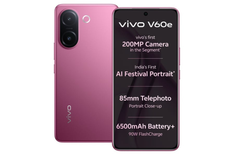 Vivo V60e diyakini mengandalkan chipset MediaTek Dimensity 7360 sebagai otak utama ponsel, serta baterai 6.500 mAh yang mendukung pengisian daya cepat 90 watt. 