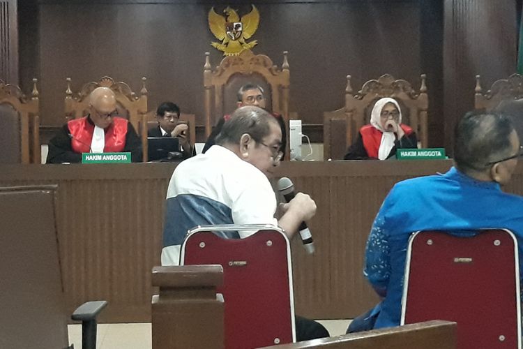 Ketua Komsi B DPRD Kalimantan Tengah Borak Milton di Pengadilan Tipikor Jakarta, Rabu (16/1/2019).