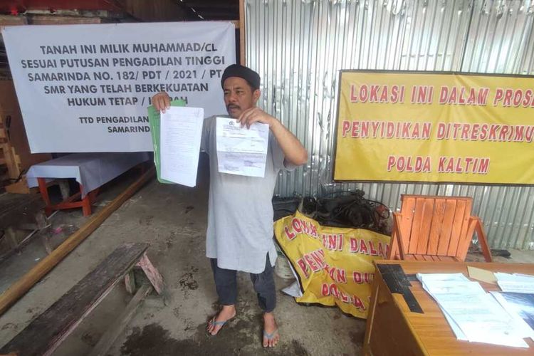 Kios pedagang di Pandansari Balikpapan disegel Polda Kaltim