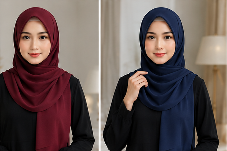 Inspirasi warna jilbab yang cocok dipadukan dengan gamis hitam, mulai dari nuansa netral, soft, earthy, hingga bold yang elegan.
