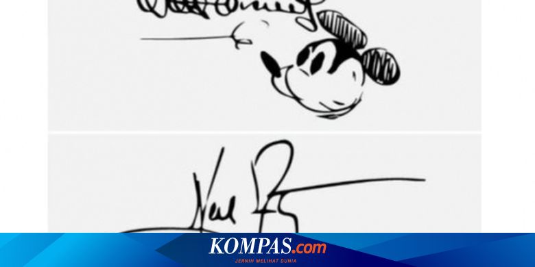 Tanda Tangan 15 Tokoh Dunia Walt Disney Maradona Hingga Trump Halaman All Kompas Com