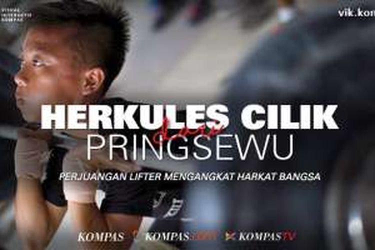 Herkules cilik dari Padepokan Gajah Lampung, Pringsewu, Lampung.