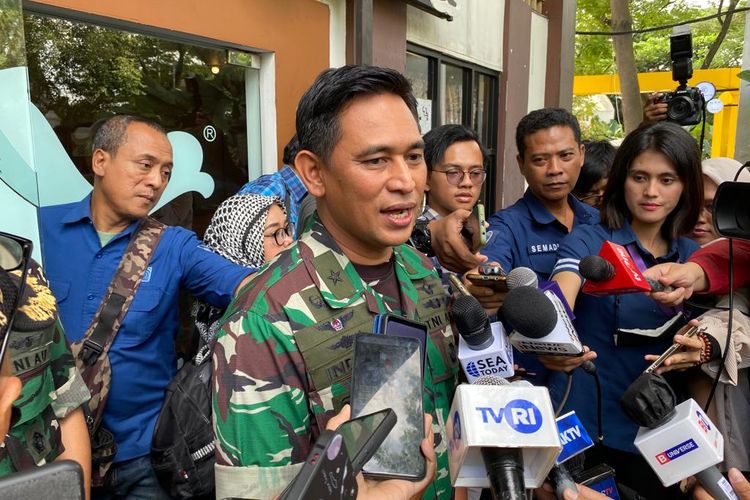 Kepala Dinas Penerangan AU Marsma Indan Gilang saat ditemui di TMII, Jakarta Timur, Selasa (21/2/2023).