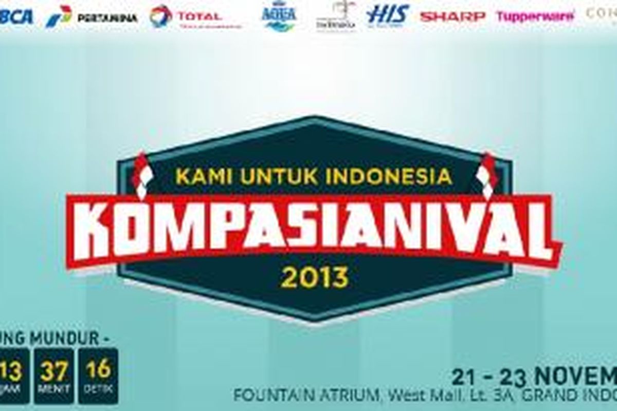 Rincian acara Kompasianival dapat dilihat di www.kompasianival.com.