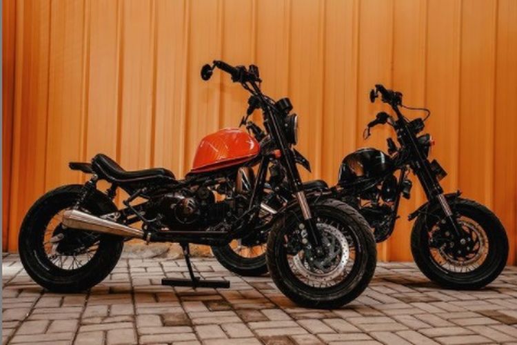 Modifikasi motor bebek jadi Monkey Bobber