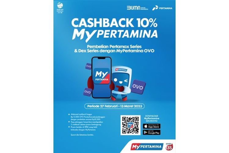 Pertamina menghadirkan program cashback OVO Points hingga 10 persen bagi konsumen BBM Nonsubsidi yang bertransaksi melalui aplikasi MyPertamina.