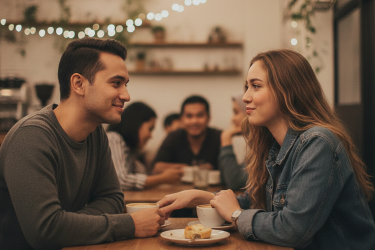 Ilustrasi jatuh cinta.