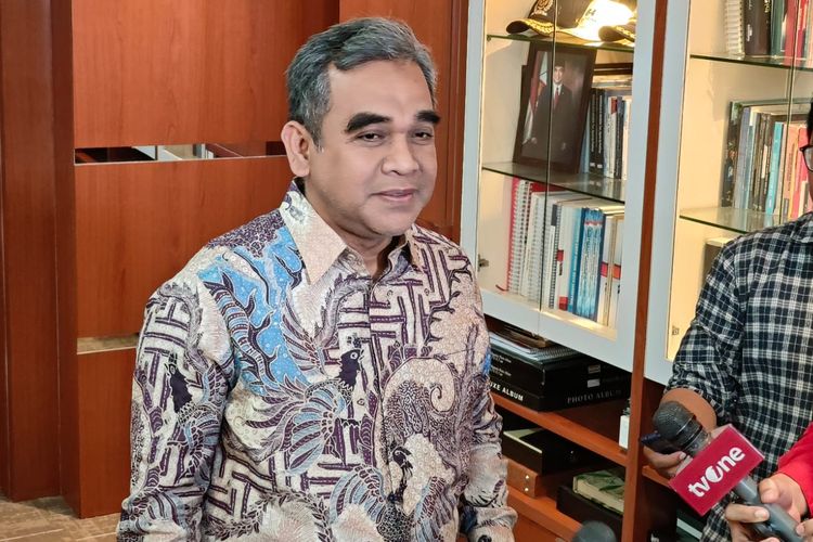 Sekretaris Jenderal Partai Gerindra Ahmad Muzani ditemui di Kompleks Parlemen Senayan, Jakarta, Kamis (7/3/2024).