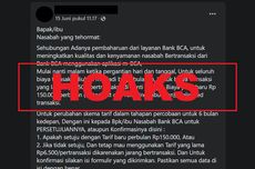 [HOAKS] Perubahan Biaya Transaksi BCA Jadi Rp 150.000