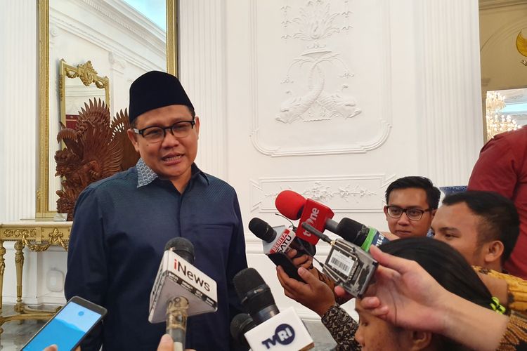 Ketua Umum PKB Muhaimin Iskandar di Istana Kepresidenan, Jakarta, Selasa (21/5/2019).