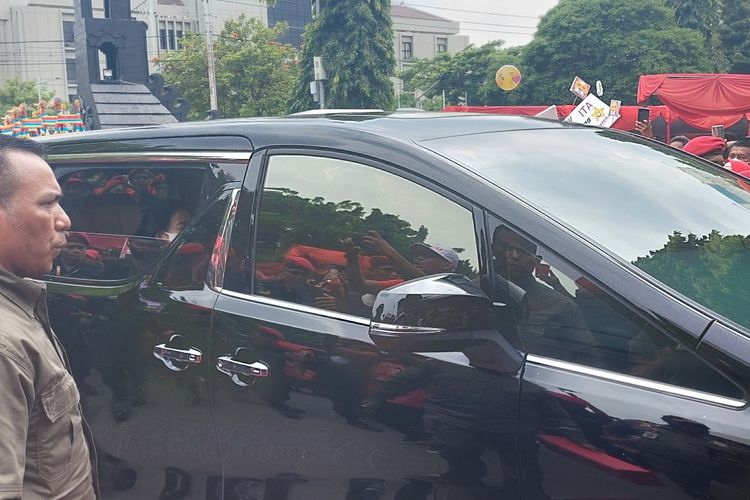 Ketua DPP PDI Perjuangan Megawati Soekarnoputri mendatangi pelantikan Wali Kota SemarangHevearita Gunaryanti Rahayu 
