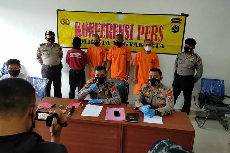 pelaku Klitih Bermotif dendam yang berhasil ditangkap polsek Gindokusuman, Rabu (2/6/2021)