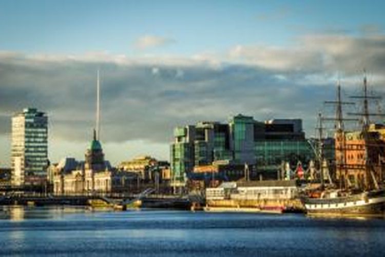 Pemandangan salah satu sudut ibu kota Irlandia, Dublin.