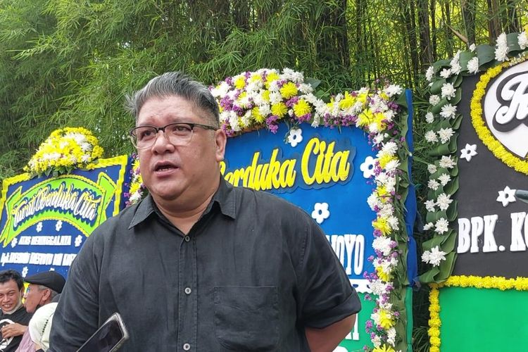 Jeffry Waworuntu saat ditemui di rumah duka kawasan Lebak Bulus, Jakarta Selatan, Kamis (16/3/2023).