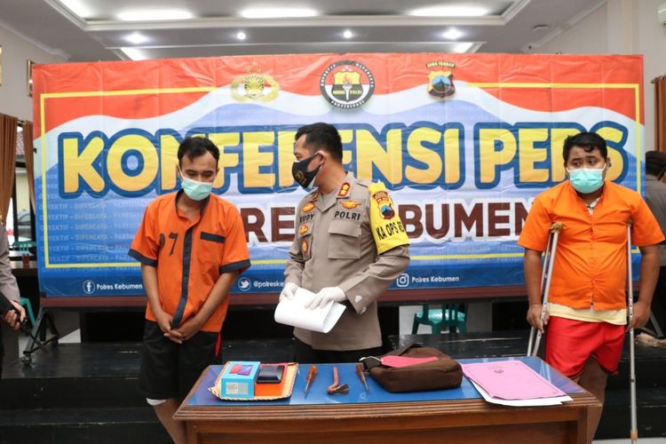 Ungkap kasus pencurian di Mapolres Kebumen, Jawa Tengah, Jumat (27/11/2020).