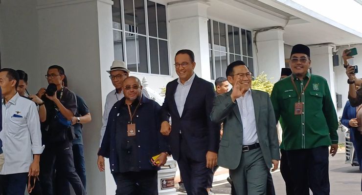 Tertawa Lepas, Anies-Cak Imin Hadiri Penetapan Prabowo-Gibran Jadi Presiden dan Wapres Terpilih
