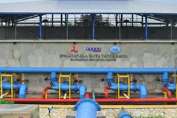 Instalasi Pengolahan Air (IPA) Sitanala yang berlokasi di Kelurahan Karangsari, Kecamatan Neglasari, Kota Tangerang, Banten.