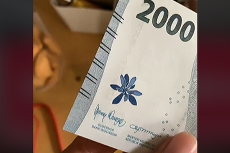 Penampakan bunga mirip anggrek biru drakor Little Women di uang rupiah