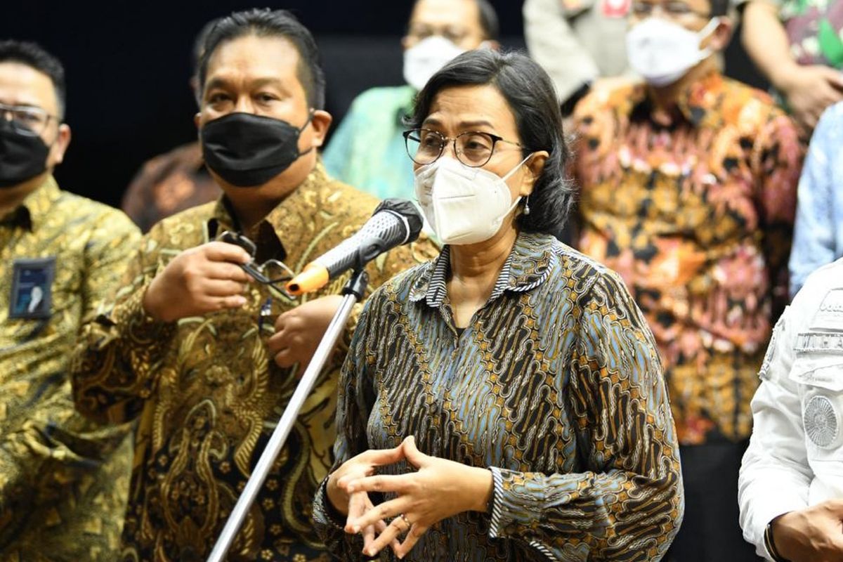 Menteri Keuangan (Menkeu), Sri Mulyani di Kawasan Industri Terpadu (KIT) Batang, Jawa Tengah, Jumat (11/3/2022)