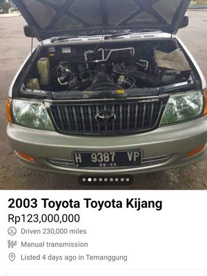 Kijang LGX diesel 2003 dijual Rp 123 juta