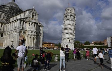 Menara Pisa di Italia. (AFP/Miguel Medina)