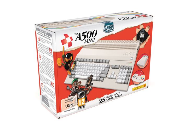 Amiga A500 Mini memiliki fitur keyboard terintegrasi A500 1987 dan Advanced Graphics Architecture dari seri A1200. 