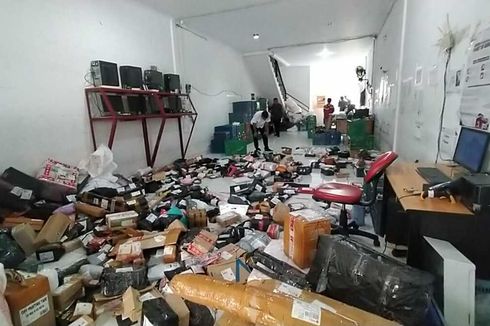 Kantor Ekspedisi di Rangkasbitung Dibobol Maling, Sejumlah Paket Berisi Handphone Dicuri