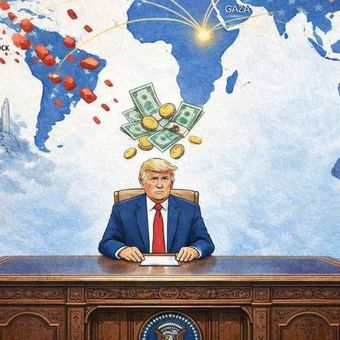 Ilustrasi Presiden AS Donald Trump