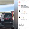 Video Viral, Mobil Ganti Pelat Nomor Palsu Saat Isi Bensin