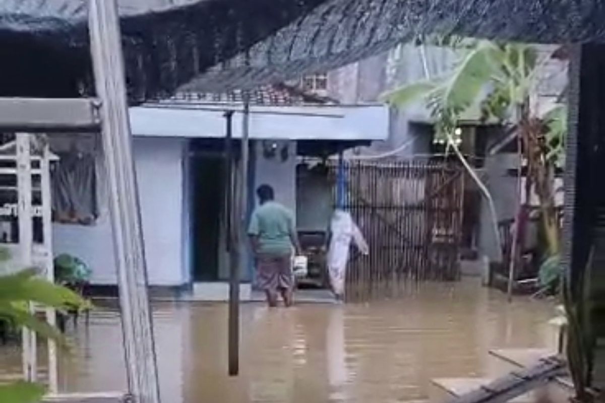 Kondisi banjir di Kecamatan Arosbaya pada Rabu (20/8/2025) pagi.