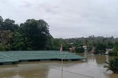 Banjir Semakin Meninggi, Koramil Jelai Hulu Ketapang Tenggelam 