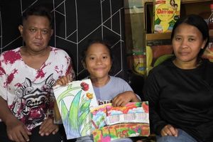 Kisah Agista, Anak Pemulung di Tangerang Melukis untuk Bantu Orangtua Beli Beras