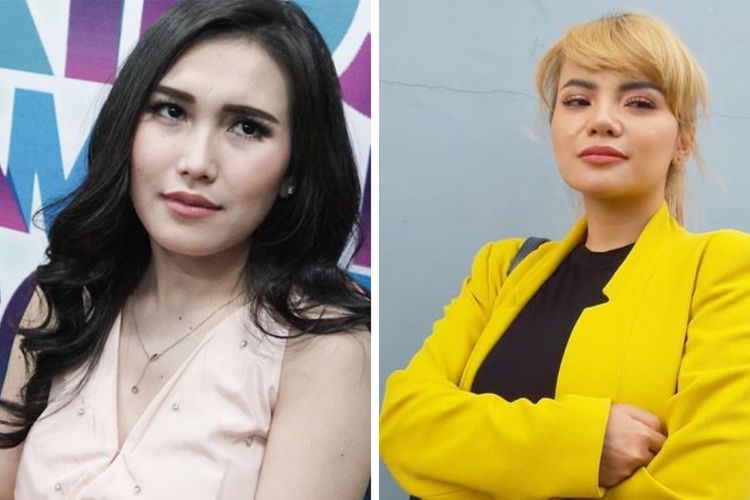 Kolase foto Ayu Ting Ting dan Dinar Candy