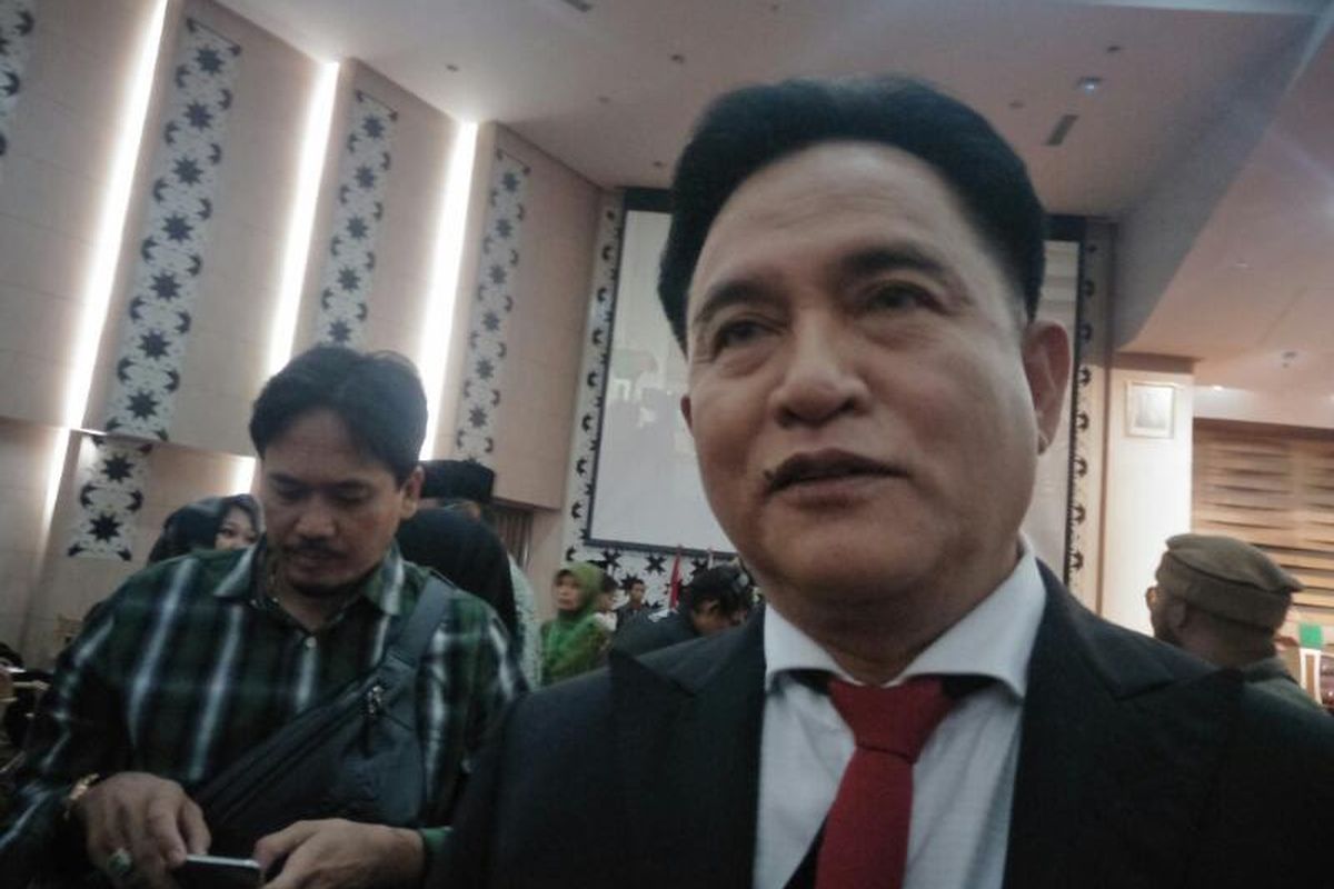 Ketua Partai Bulan Bintang Yusril Ihza Mahendra di Universitas Yarsi, Jakarta, Jumat (21/2/2020)