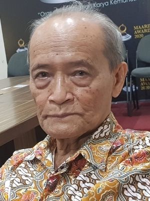 Pendiri Maarif Institute Buya Maarif saat ditemui di Kantor Maarif Institute, Tebet, Jakarta Selatan, Rabu (18/12/2019).