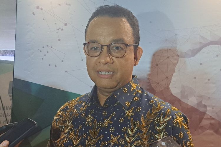 Bakal calon presiden dari Koalisi Perubahan Anies Baswedan memberi keterangan pers setelah acara Silaturahmi dan Dialog Kebangsaan Lintas Tokoh KAHMI di Ancol, Jakarta, Kamis (16/3/2023).