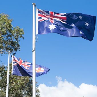 Ilustrasi bendera Australia.
