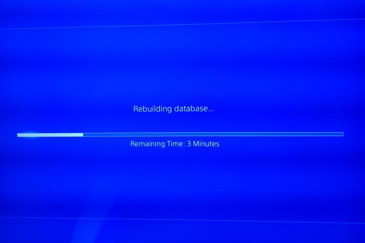 Ilustrasi proses Rebuild Database di PS4.