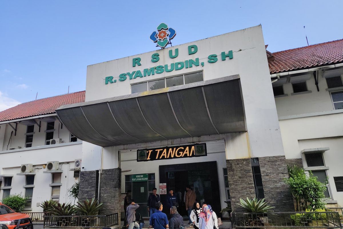 Nampak depan halaman RSUD R Syansudin SH Kota Sukabumi