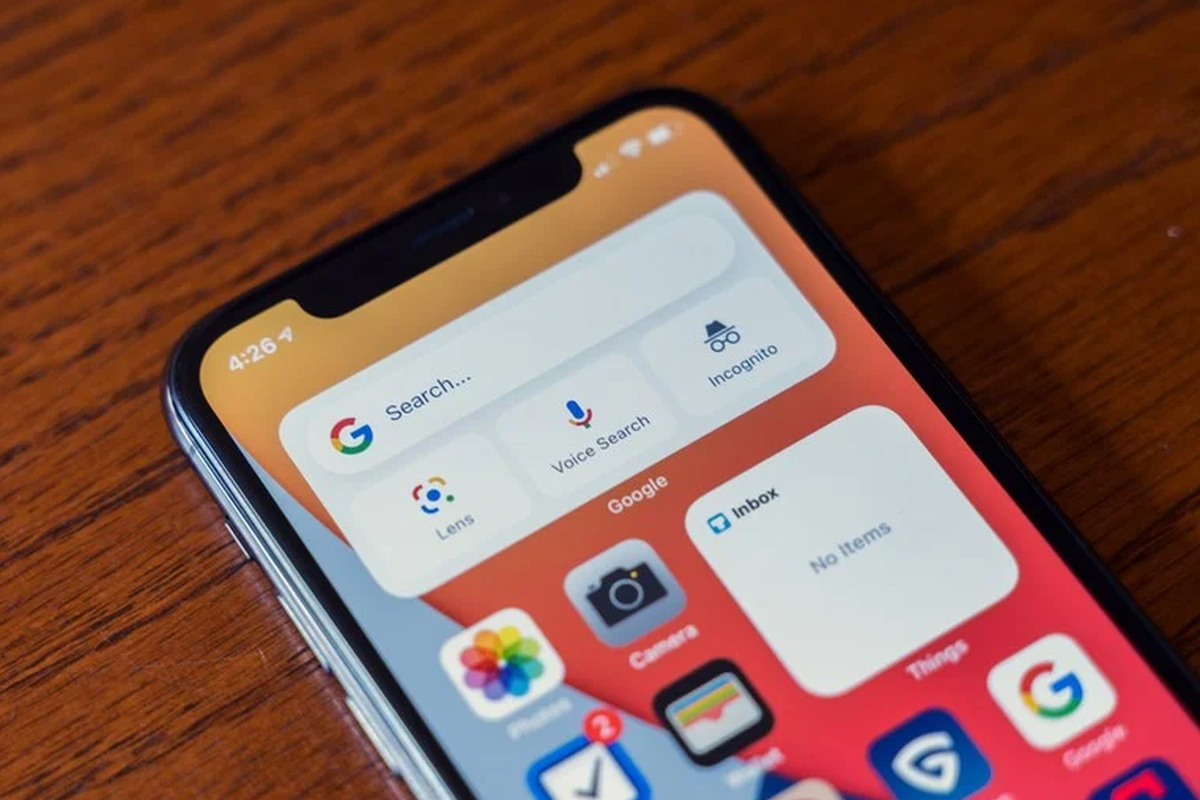 Google Widget on iPhone iOS 14