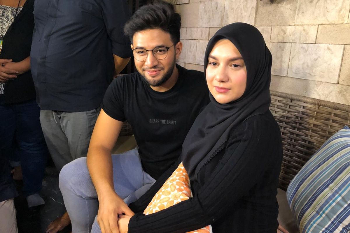 Ammar Zoni dan Irish Bella di kediaman pribadinya di Cinere Estate, Depok, Kamis (10/10/2019).