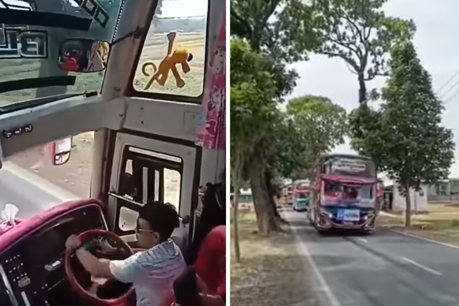 Viral, Video Bus Lakukan Aksi 