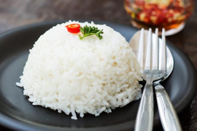 Ilustrasi nasi putih.