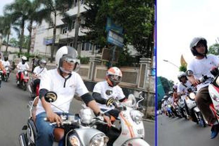 Fino Owners Indonesia melakukan city touring sembari mengampanyekan keselamatan berkendara.