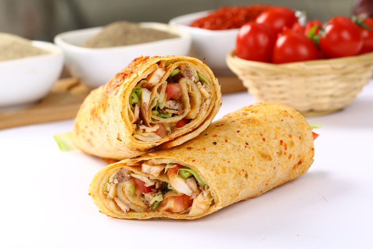 Ilustrasi kebab ayam.
