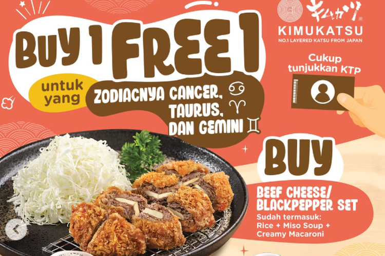 5 Promo Restoran Edisi Zodiak Agustus 2026, Beli Beef Spicy Free Gyuniku