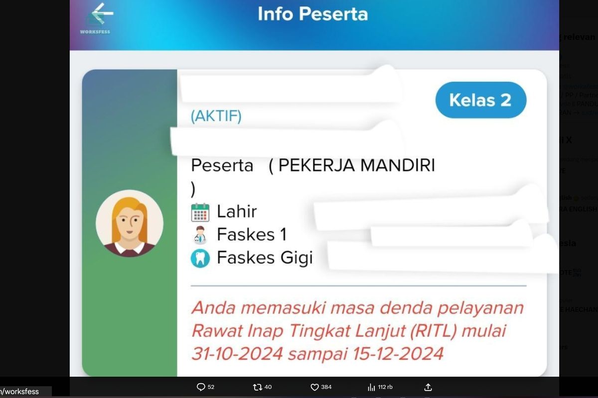 Keterangan denda pelayanan BPJS Kesehatan